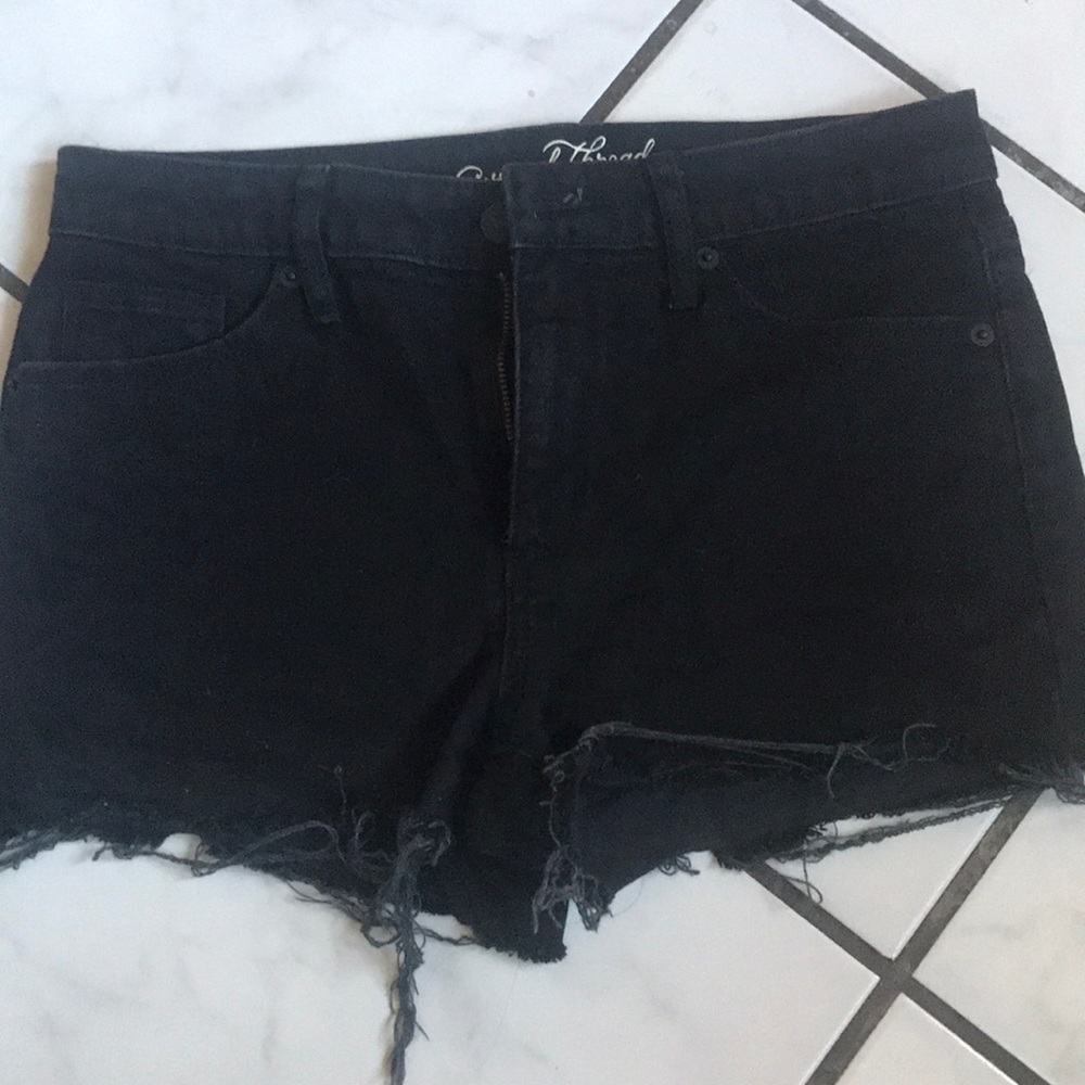 High rise Shortie distressed Shorts